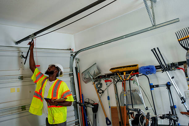 Professional Garage Door Panel Replacement technician working in Mille Lacs County County, MN